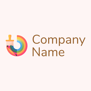 Brush logo on a Snow background - Enfant & Garderie