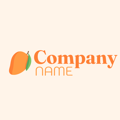 Fresh mango logo on light orange background - Alimentos & Bebidas