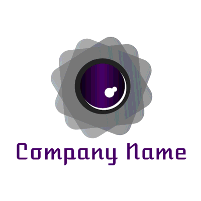 Detailed grey camera lens logo - Fotograpía
