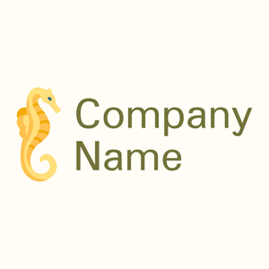 Seahorse logo on a Floral White background - Tiere & Haustiere
