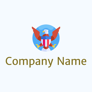 Eagle shield on a Alice Blue background - Politica