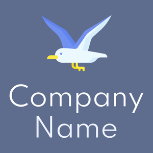 Alice Blue Seagull on a Waikawa Grey background - Animali & Cuccioli