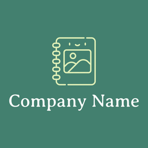 Photo album logo on a green background - Abstracto