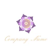 Logotipo mandala flor morada - Servicio de bodas Logotipo