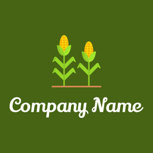 Corn logo on a Verdun Green background - Agricultura