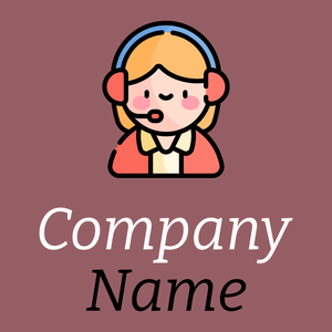 Customer service logo on a Rose Taupe background - Entreprise & Consultant