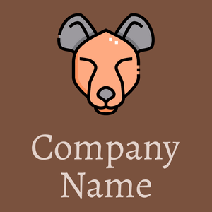 Hyena logo on a Old Copper background - Animales & Animales de compañía
