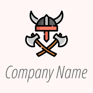 Viking on a Snow background - Abstrakt