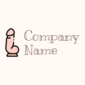 Dildo logo on a Seashell background - Abstrait