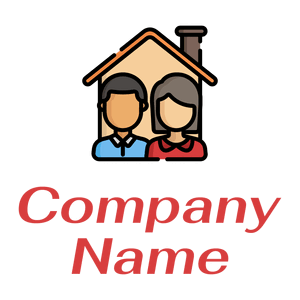 Home logo on a White background - Abstrait