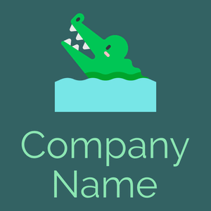 Crocodile logo on a Ming background - Animales & Animales de compañía