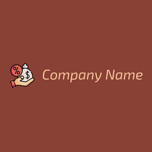 Money bag logo on a Prairie Sand background - Negócios & Consultoria