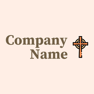 Celtic cross logo on a beige background - Religión