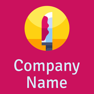 Knife logo on a Ruby background - Entertainment & Kunst