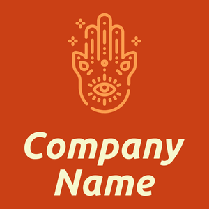 Yoga logo on a Harley Davidson Orange background - Abstrait