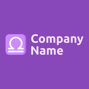 Libra logo on a Deep Lilac background - Abstract