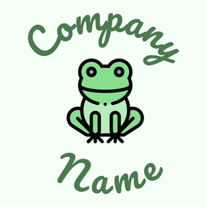 Frog logo on a Honeydew background - Dieren/huisdieren