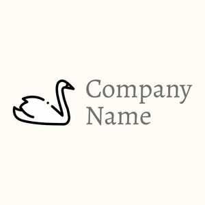 Swan logo on a Floral White background - Animaux & Animaux de compagnie