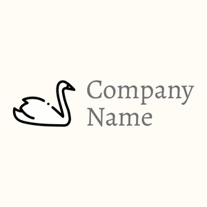 Swan logo on a Floral White background - Animais e Pets