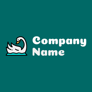Swan logo on a Blue Lagoon background - Tiere & Haustiere