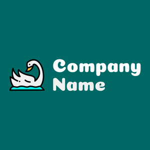 Swan logo on a Blue Lagoon background - Animais e Pets