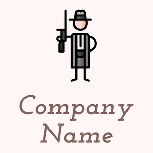 Gangster logo on a Snow background - Arte & Intrattenimento