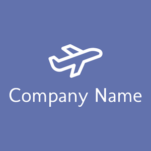 Airplane logo on a Chetwode Blue background - Reise & Hotel