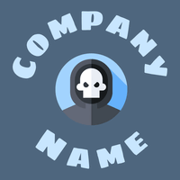 Grim reaper logo on a Bismark background - Abstracto