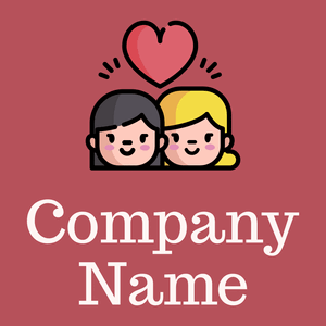 Love logo on a Blush background - Partnervermittlung
