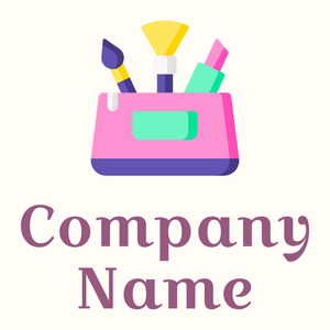 Makeup logo on a Floral White background - Moda & Belleza