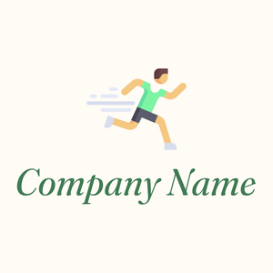 Runner logo on a Floral White background - Domaine sportif