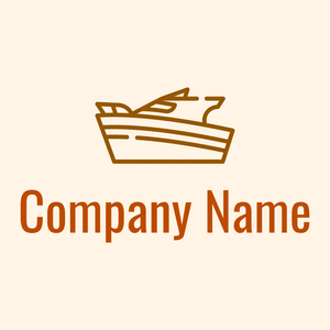 Outlined Boat logo on a Seashell background - Automobili & Veicoli