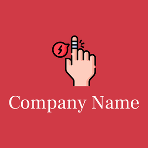 Finger logo on a Mahogany background - Medicina & Farmacia
