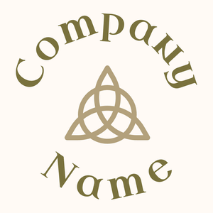 Triquetra symbol logo on a pale background - Religiosidade