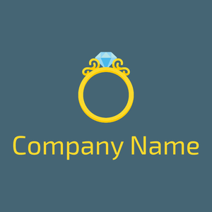 Diamond ring logo on a Bismark background - Moda & Belleza