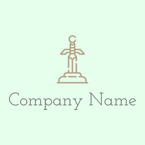 Sword logo on a Honeydew background