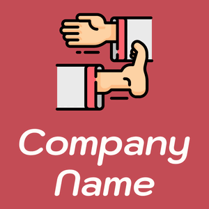 Karate logo on a Fuzzy Wuzzy Brown background - Domaine sportif