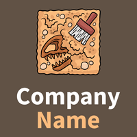 Fossil logo on a Rock background - Meio ambiente