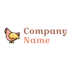 Pink Chicken on a White background - Dieren/huisdieren