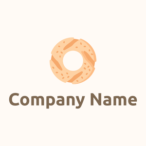 Peach Bagel on a Seashell background - Alimentos & Bebidas