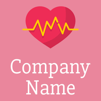 Heart rate logo on a pink background - Medical & Farmacia