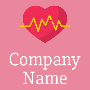 Heart rate logo on a pink background - Medical & Farmacia