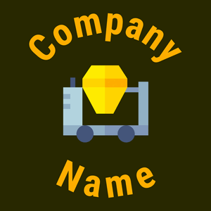 Concrete mixer logo on a Dark Green background - Construção & Ferramentas