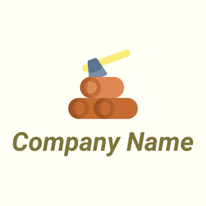 Firewood logo on a Ivory background - Milieu & Ecologie