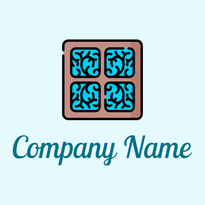 Pattern logo on a Light Cyan background - Abstrait