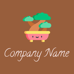 Bonsai logo on a Sepia background - Medio ambiente & Ecología