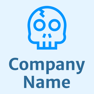 Skull logo on a Alice Blue background - Abstracto