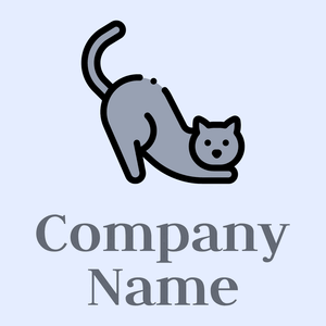 Cat on a Alice Blue background - Muebles de casa