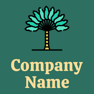 Ravenala palm logo on a Genoa background - Voyage & Hotel