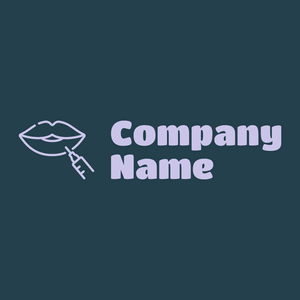 Dermal filler logo on a Nile Blue background - Moda & Belleza